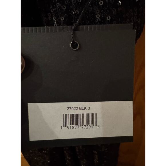 Mac Duggal Cutout Sequin Embellished black Midi Dress - Size 0 (NEW) - Picture 4 of 7